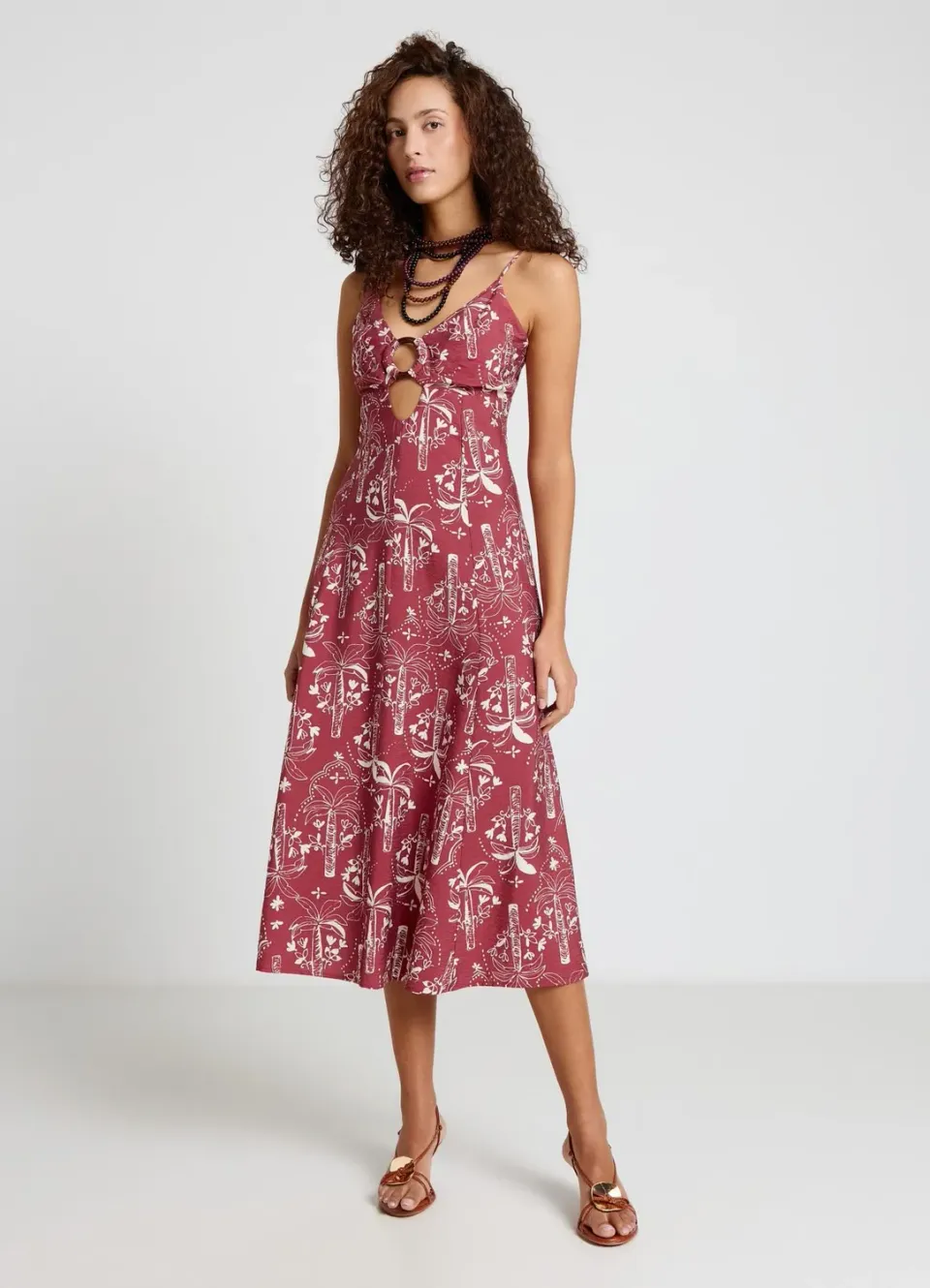 Calliope Vestito Midi robe femme tropicale