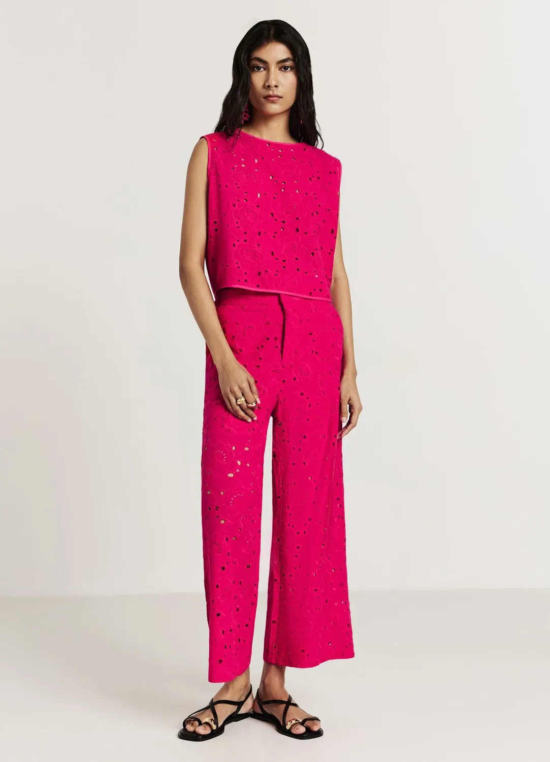 Calliope top sangallo femme coton bretelles