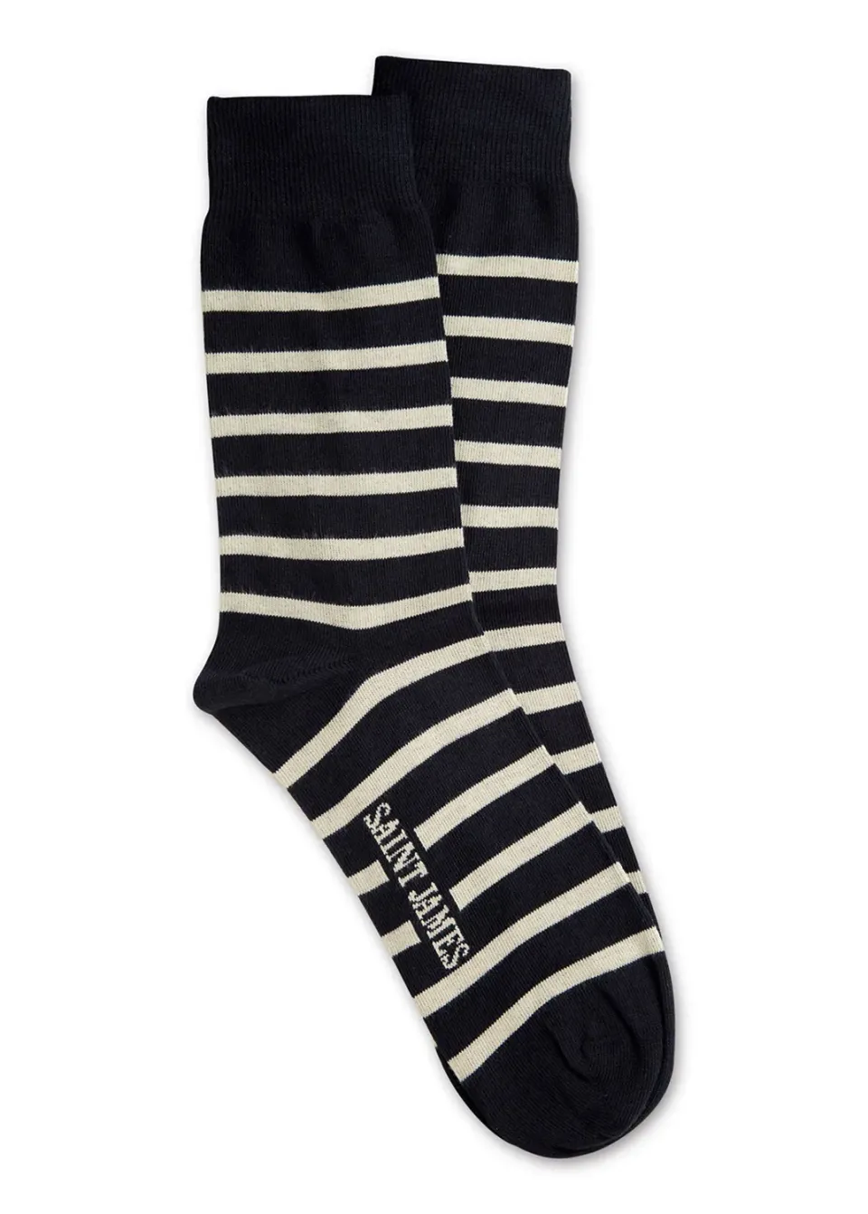 Saint James chaussettes rayées enfant marine coton