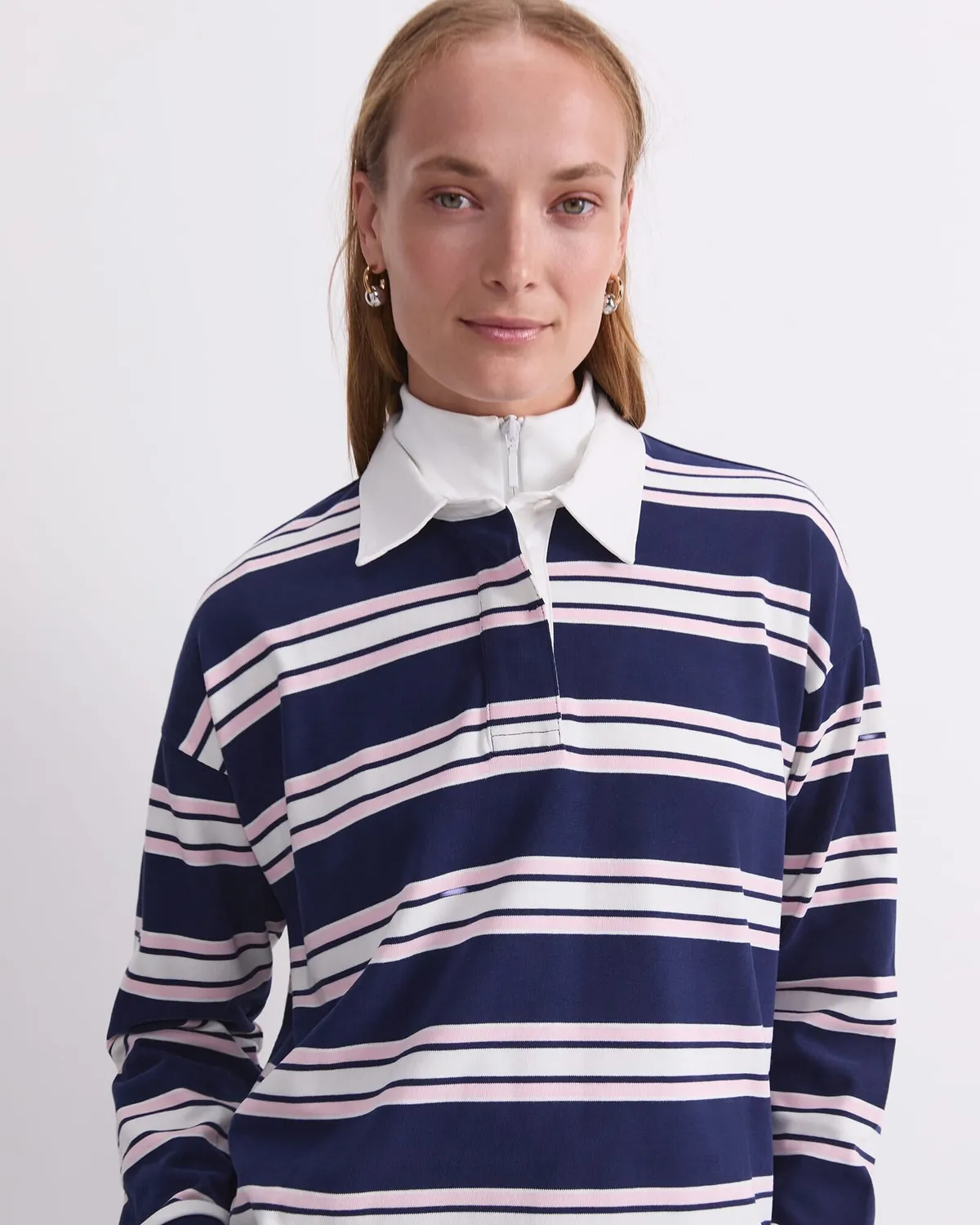 Sportscraft Kiaya Cropped Rugby polo femme rayé