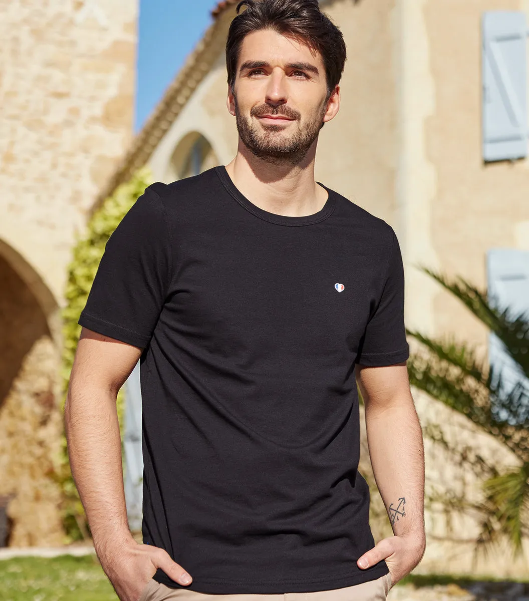 Cocorico Iconique t-shirt homme noir coton coupe droite