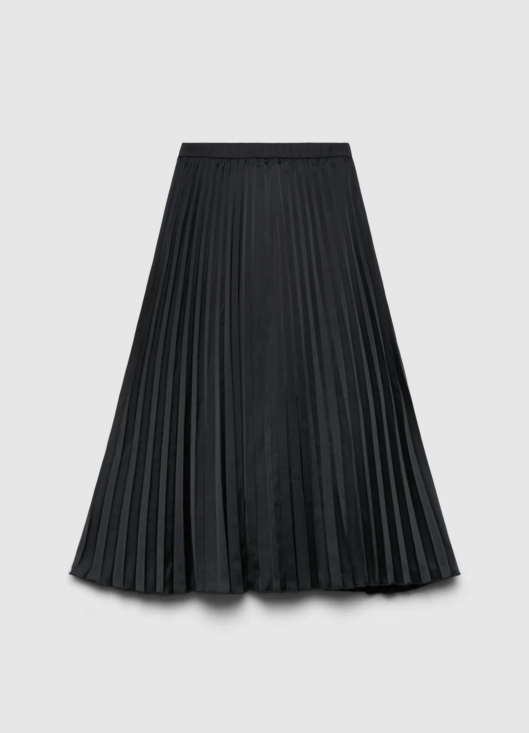 Calliope jupe plissée satinée femme midi unie