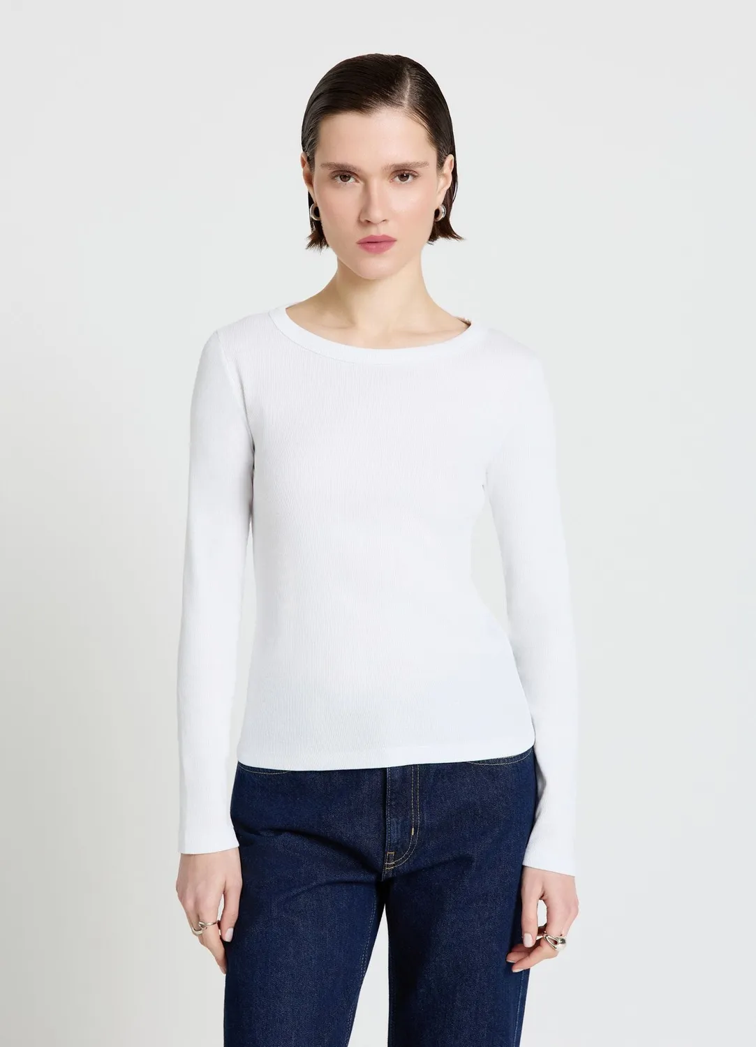 Calliope tee-shirt manches longues côtelé femme uni