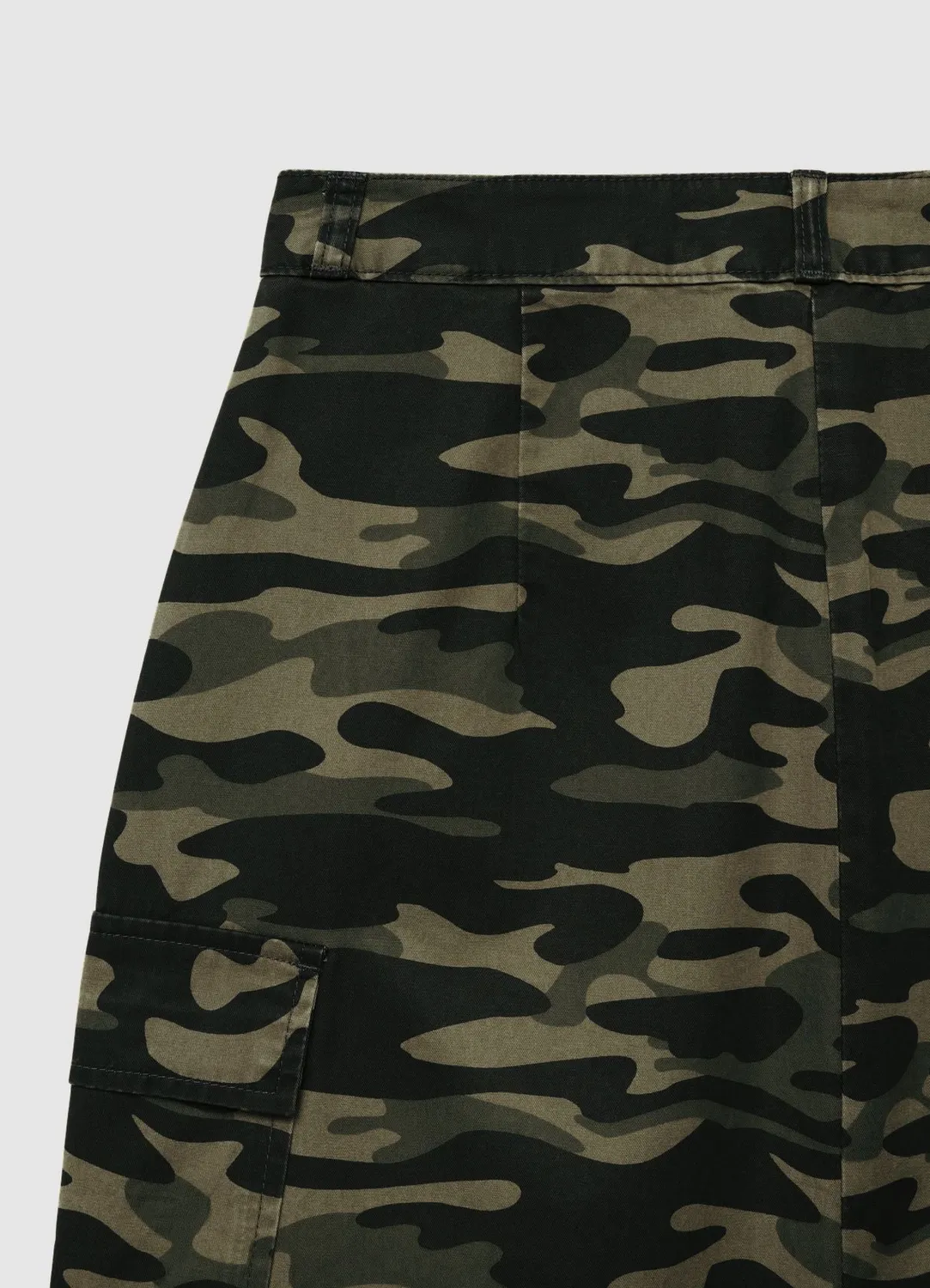 Calliope jupe cargo longue camouflage femme