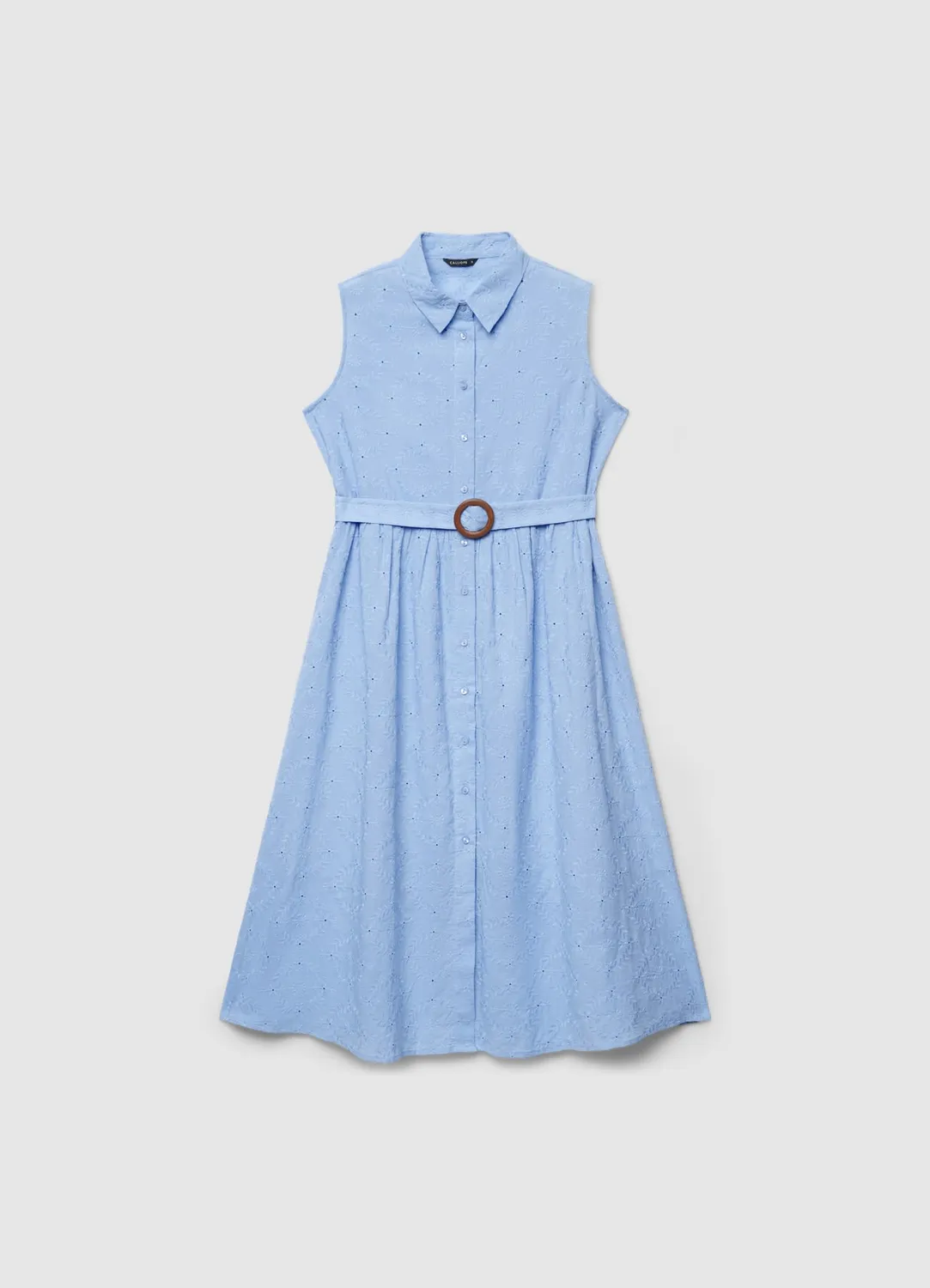 Calliope Atelier robe chemisier sangallo ceinture