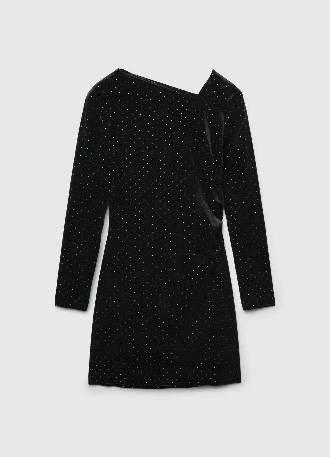 Calliope Vestito pois robe courte chenille manches longues
