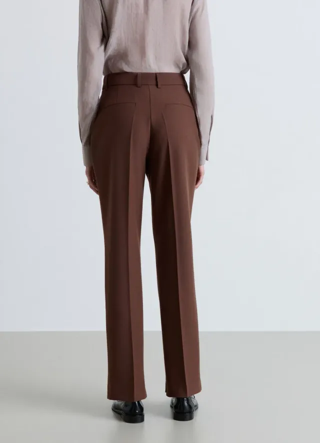 Calliope pantalon droit pli pantalon femme coupe droite