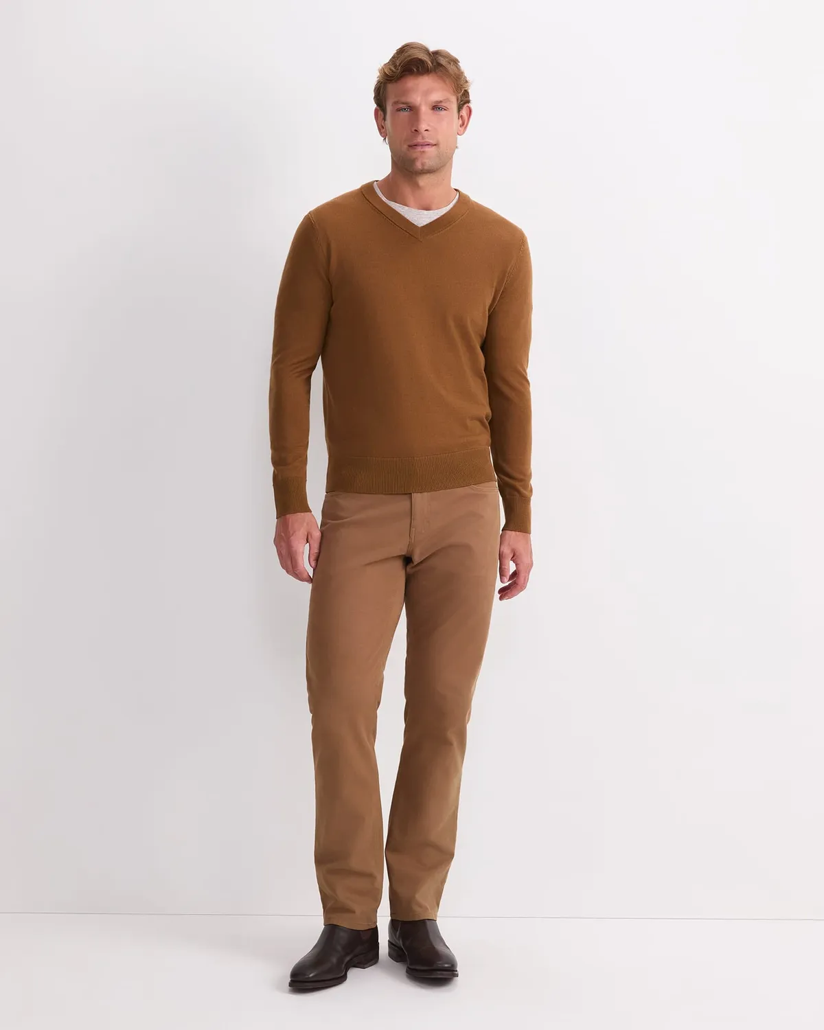 Sportscraft Merino V-Neck pull homme laine