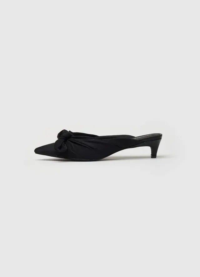 Calliope mules noeud mules femme bout effile talon 4,5 cm