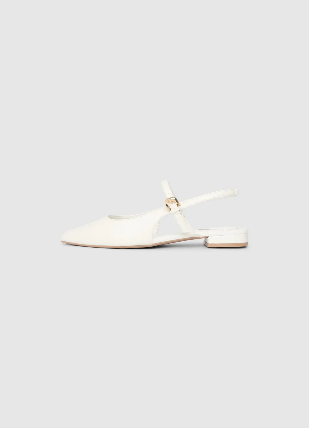 Calliope slingback pointue plate femme talon 2cm