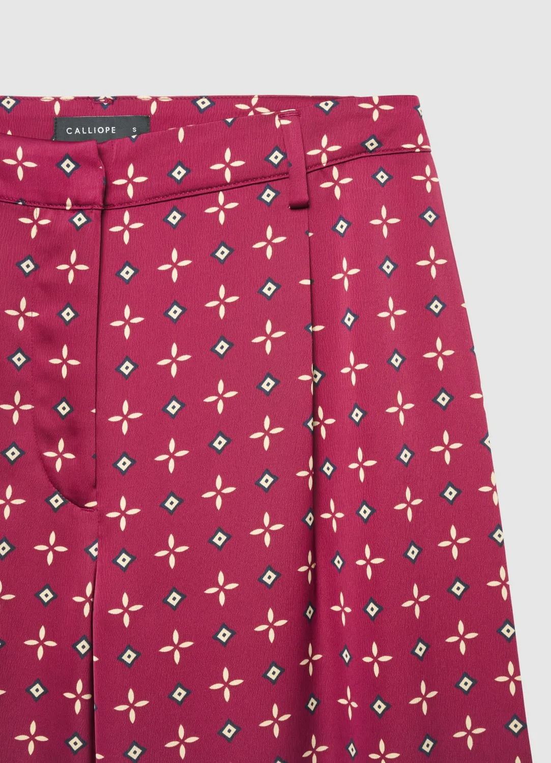 Calliope Pantalon palazzo imprimé pantalon large taille haute