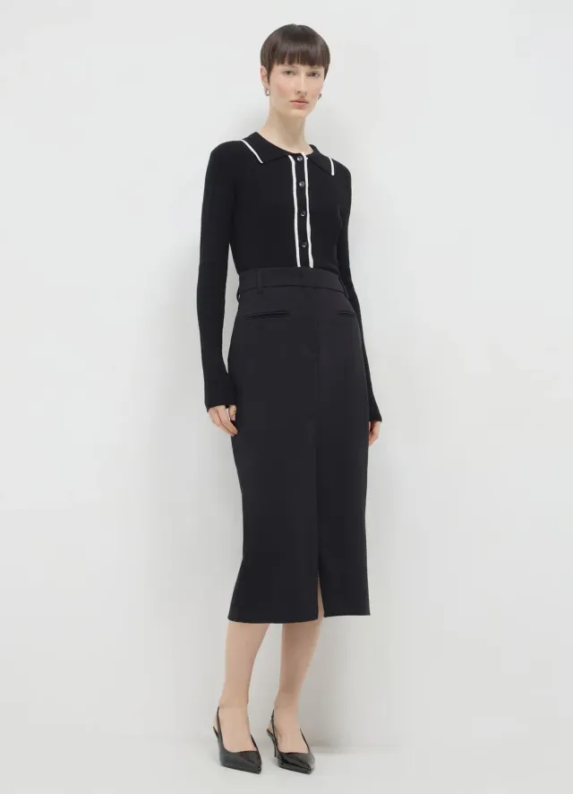 Calliope longuette jupe crayon femme fente
