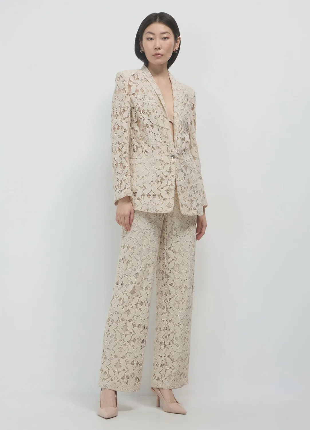 Calliope veste en dentelle non doublée femme ajourée
