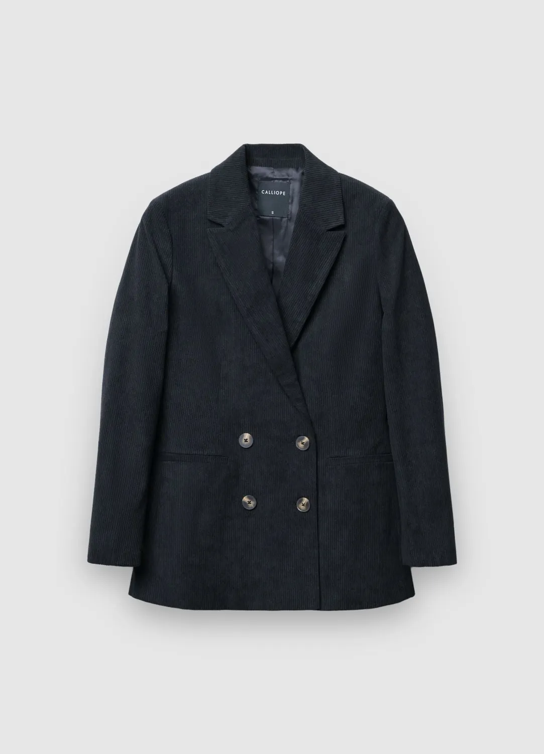 Calliope veste double-boutonnage effet velours femme