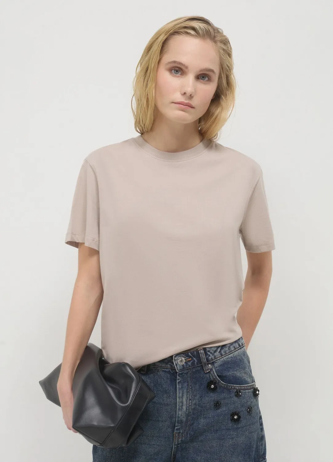 Calliope t-shirt femme col rond coton uni