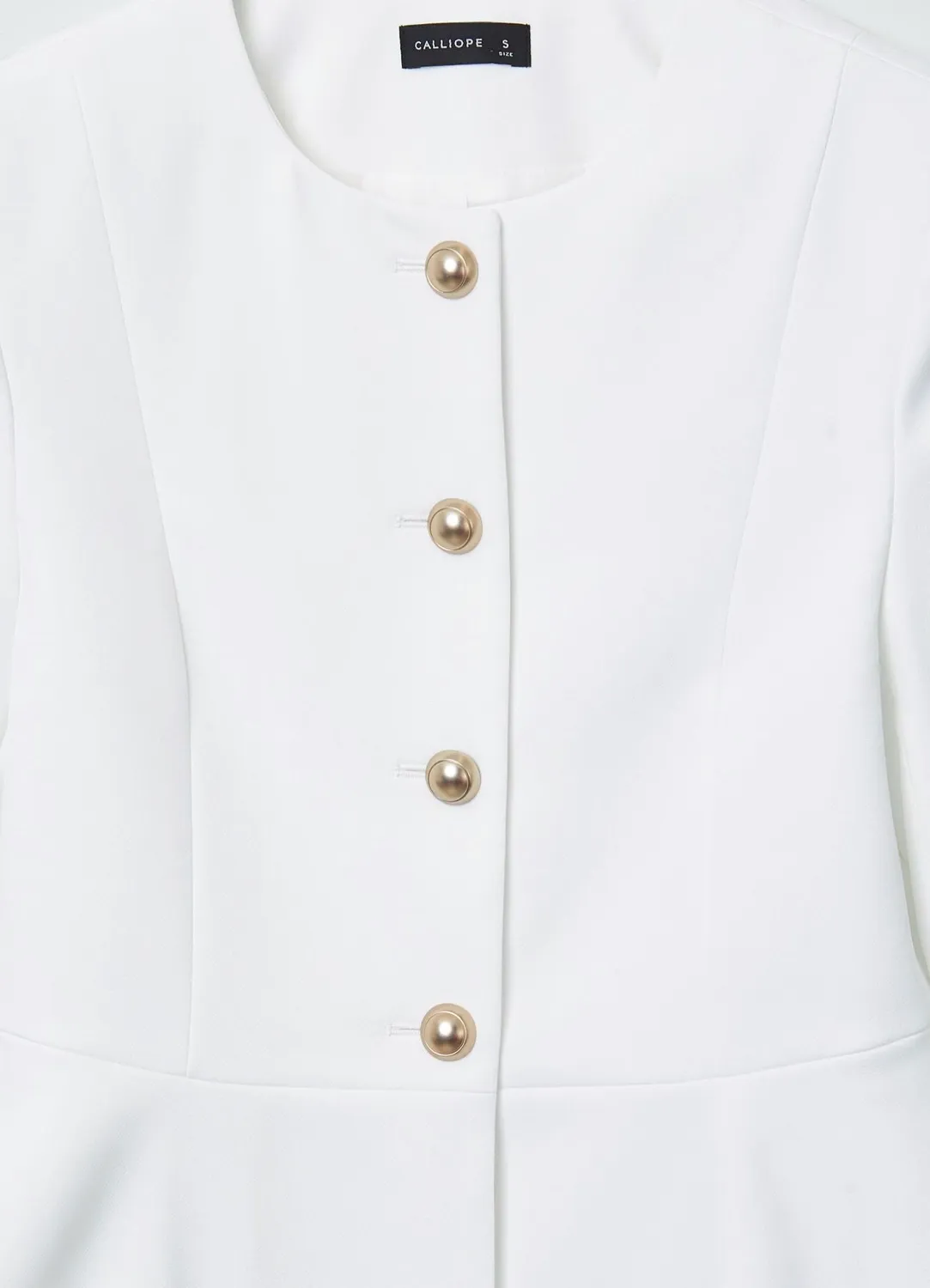Calliope veste péplum femme boutons décoratifs