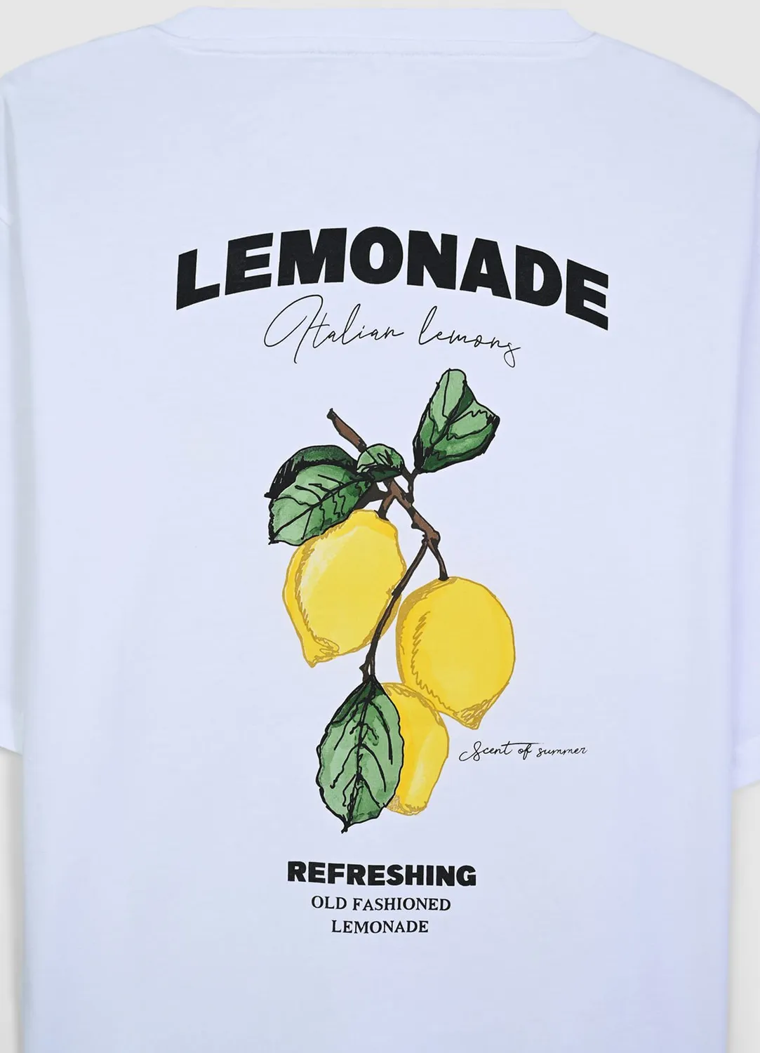Calliope t-shirt citrons coton femme manches courtes