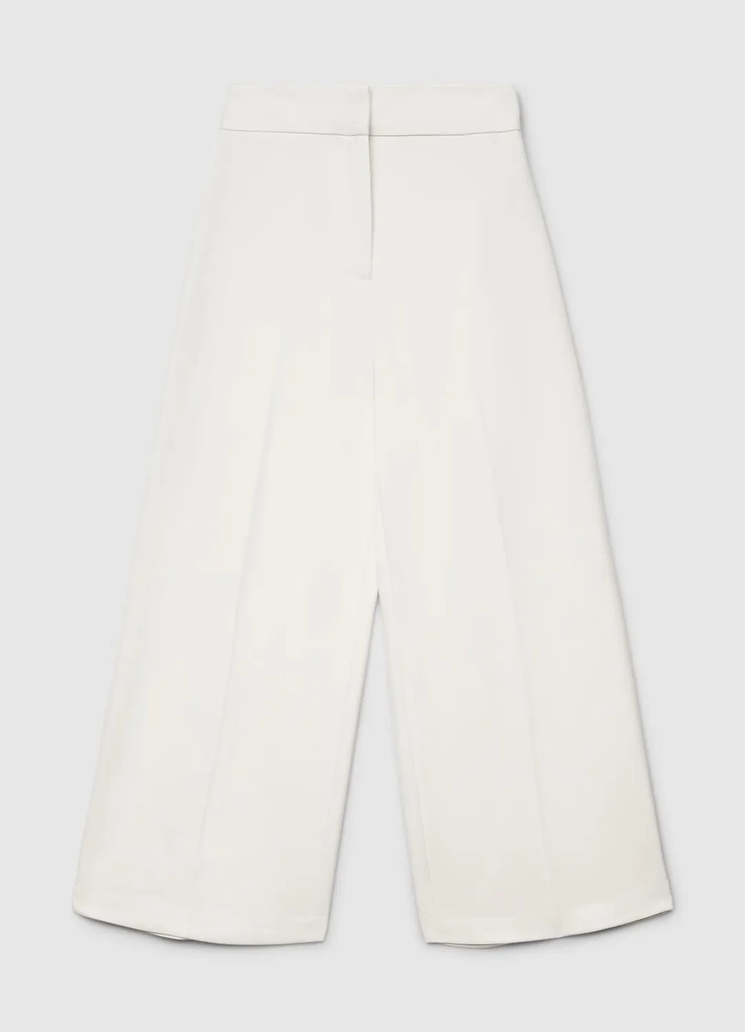 Calliope Palazzo pantalon femme court uni bureau