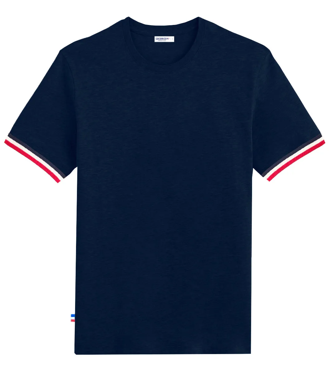 Cocorico Intemporel t-shirt femme marine coton