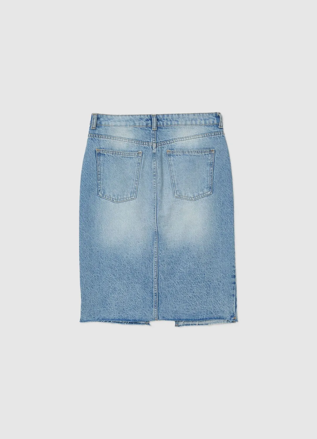 Calliope Jupe Longuette Denim Femme Fente Coupe Regular
