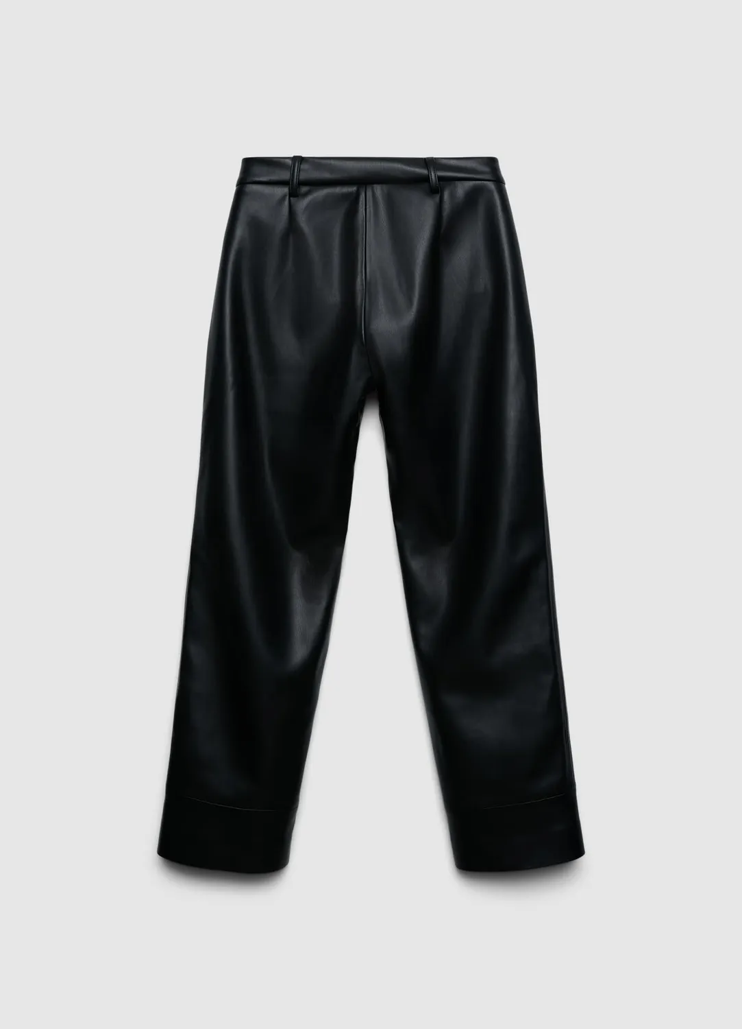 Calliope pantalon straight simil cuir femme poches