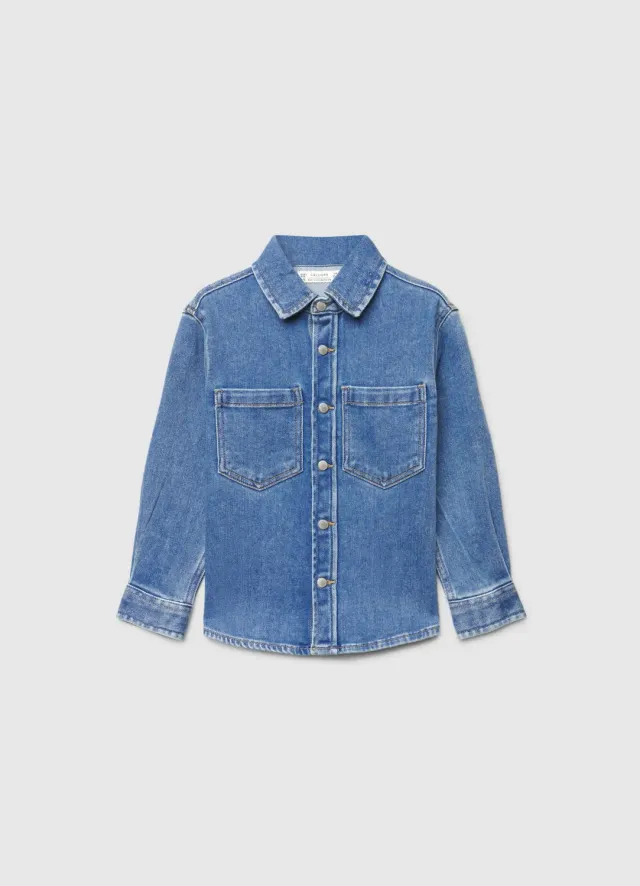 Calliope Chemise denim garçon poches poitrine