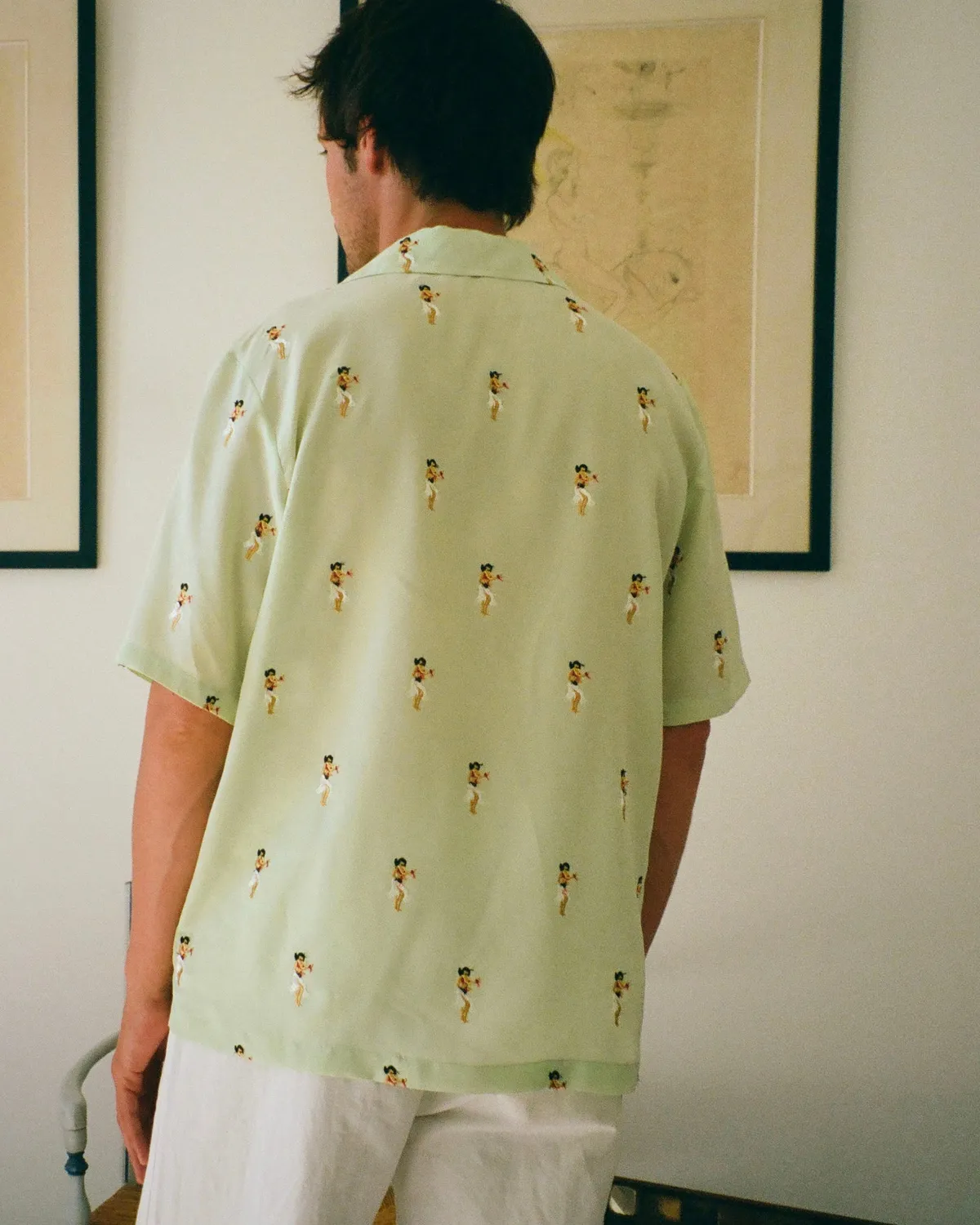 Erevan Escalet Verte chemise coton col camp