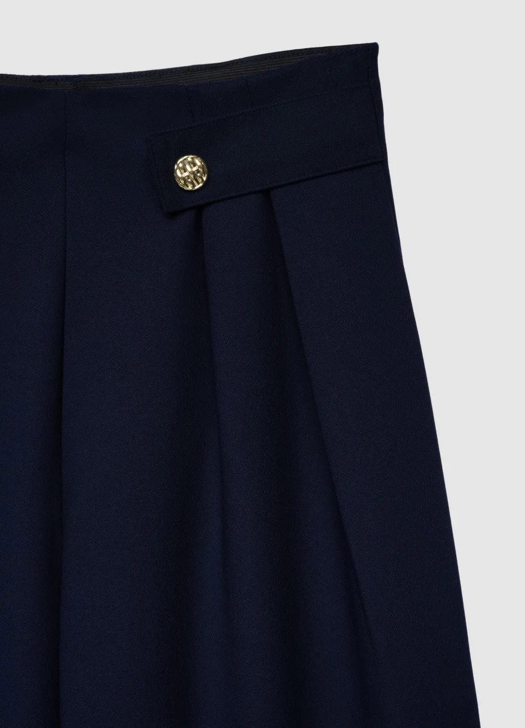 Calliope Pantalon palazzo uni femme taille haute
