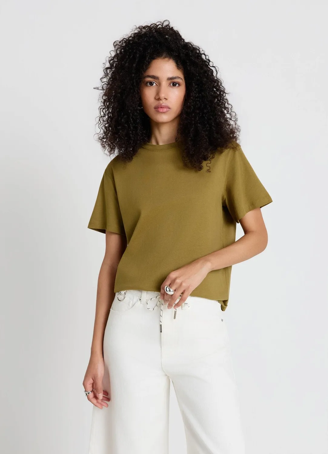 Calliope t-shirt femme col rond uni coton
