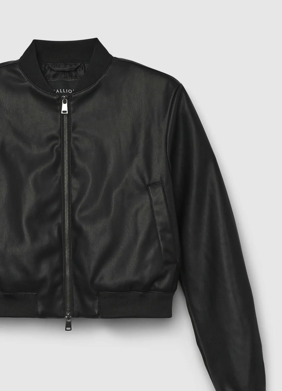 Calliope bomber simili-cuir zip femme