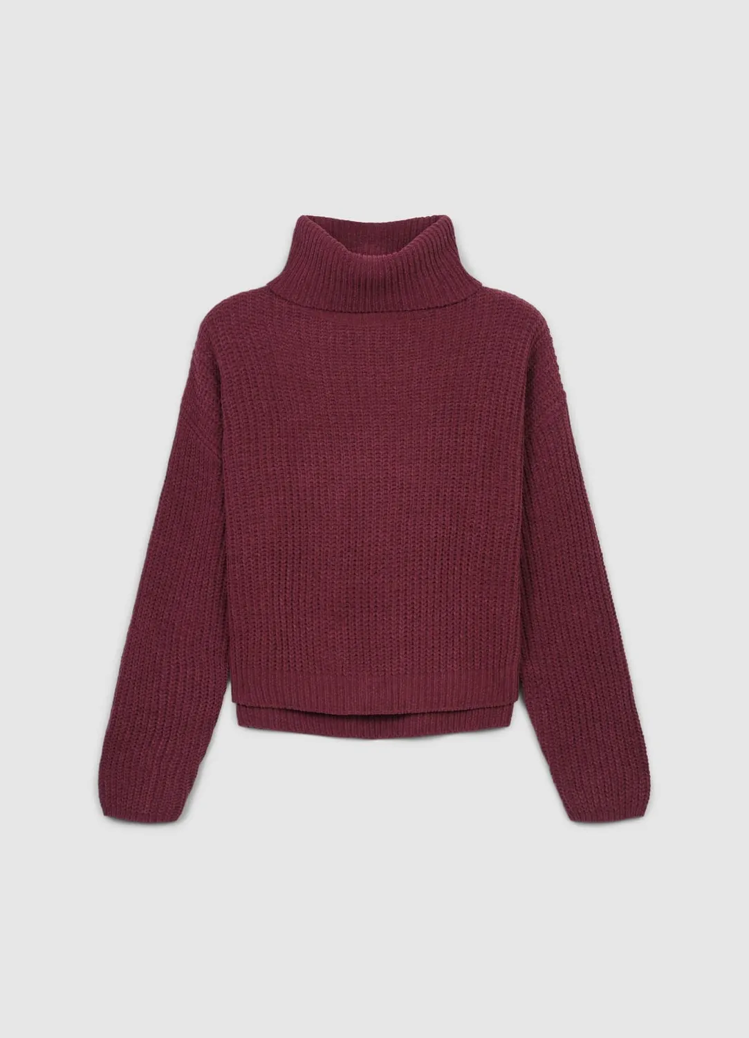 Calliope pull col roulé uni femme maille fine
