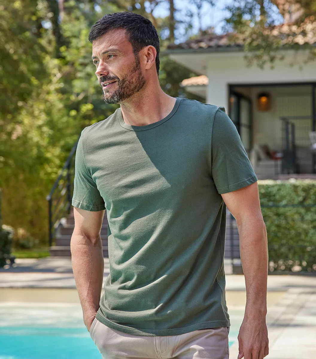 Cocorico Intemporel t-shirt homme kaki coton