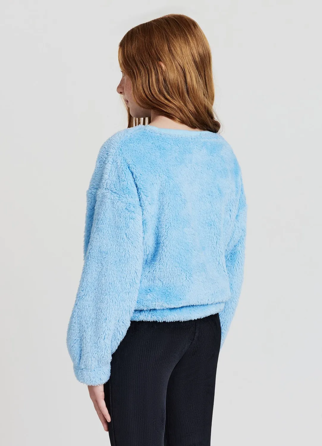 Calliope sweat fille sherpa broderie Stitch