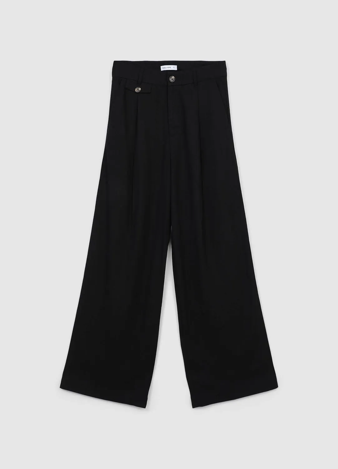 Calliope pantalon palazzo femme uni poches