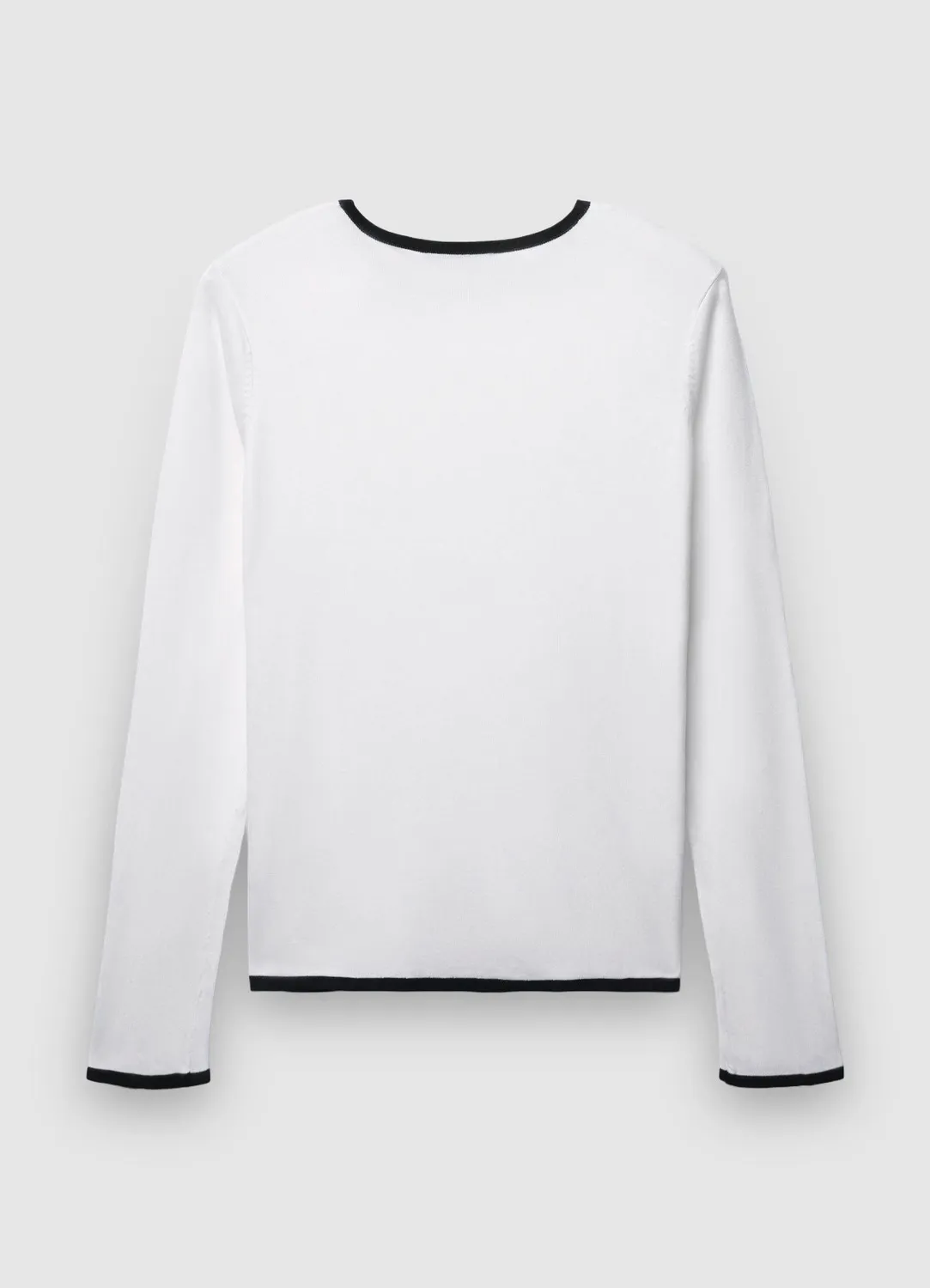 Calliope Pull col rond contrasté manches longues femme