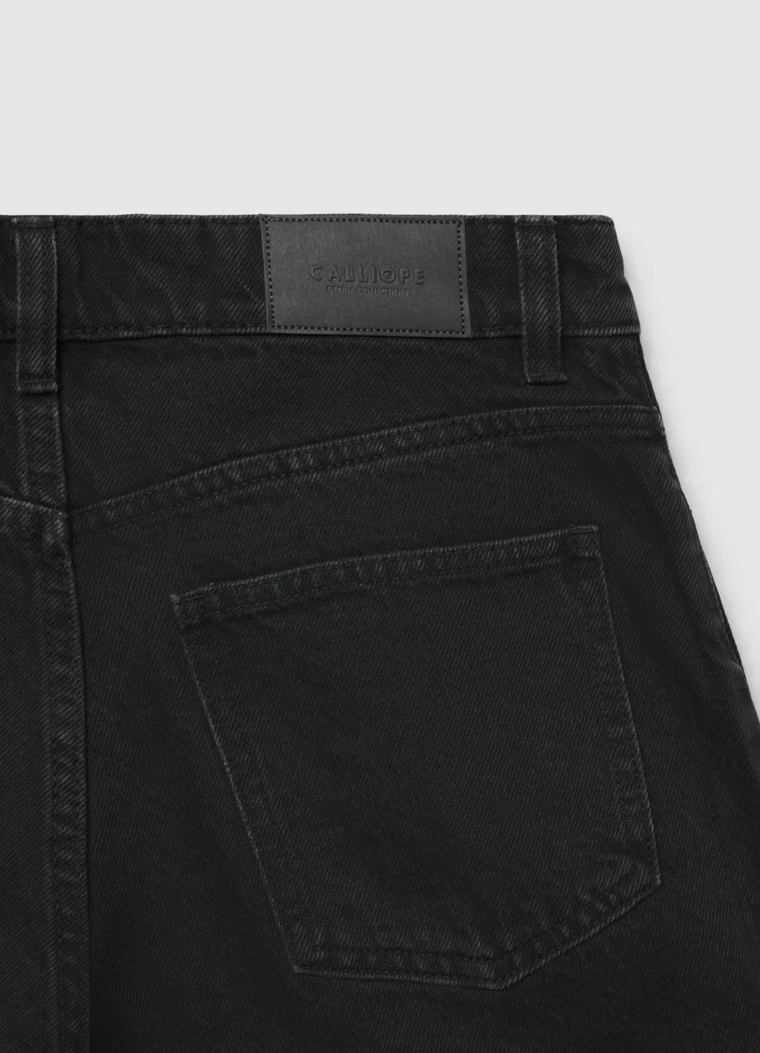 Calliope short denim femme mom fit revers