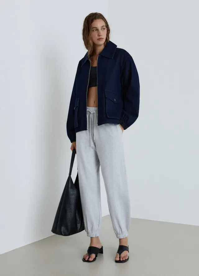 Calliope pantalon jogger femme taille haute uni