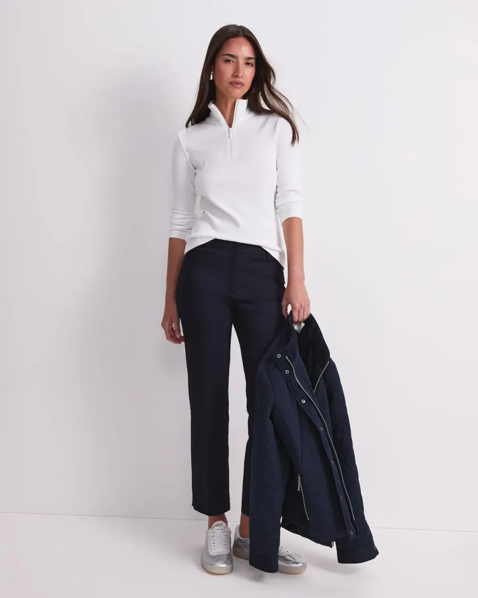 Sportscraft Lucy top col zippé coton côtelé