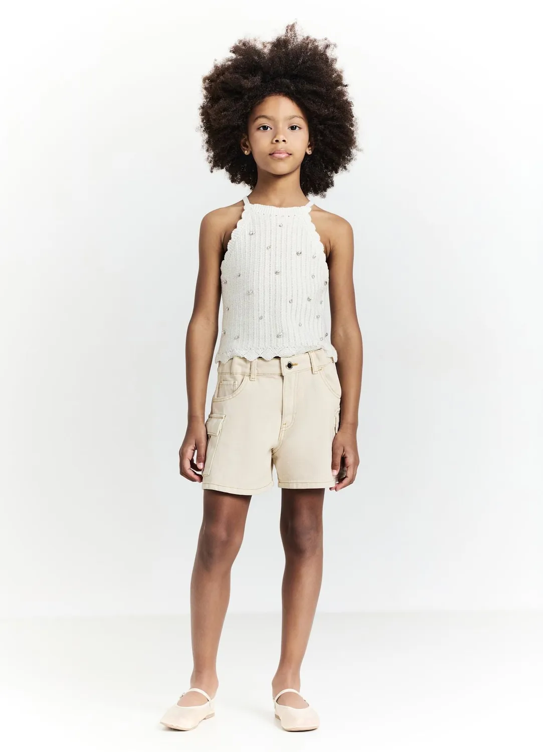 Calliope Top clous fille coton bretelles
