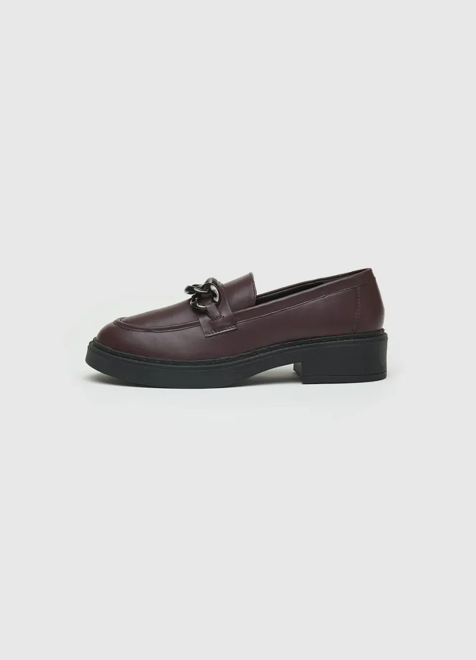 Calliope Mocassins chaine femme bout rond talon large
