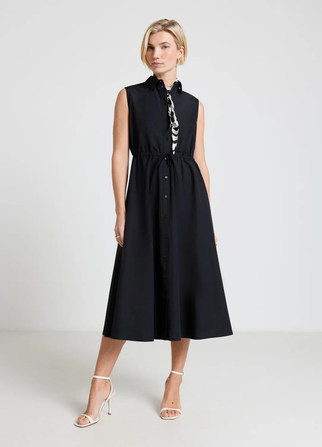 Calliope Atelier robe chemisier longue sans manches