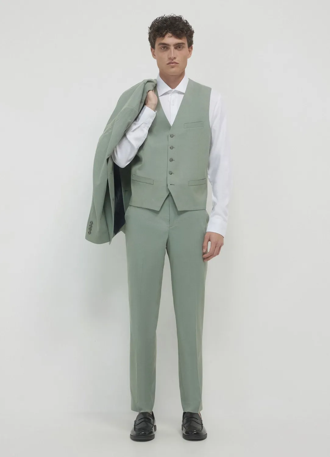 Calliope Gilet homme uni à boutons