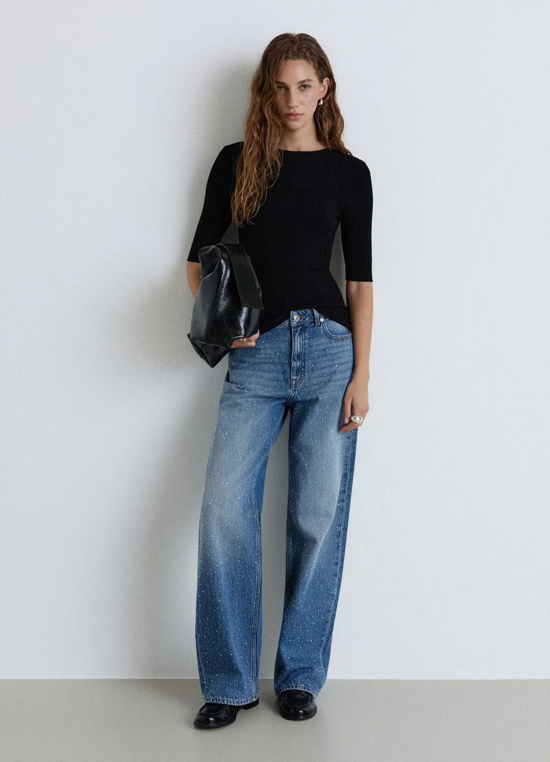 Calliope t-shirt côtelé femme col rond
