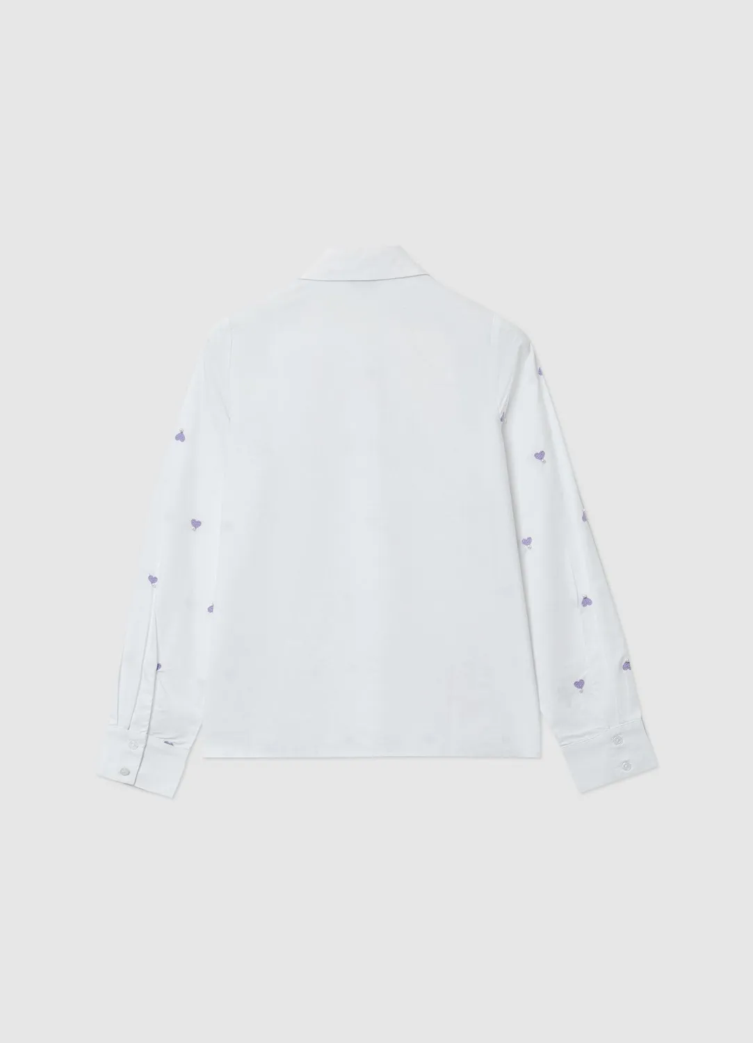 Calliope chemise cœurs brodés perles femme coton