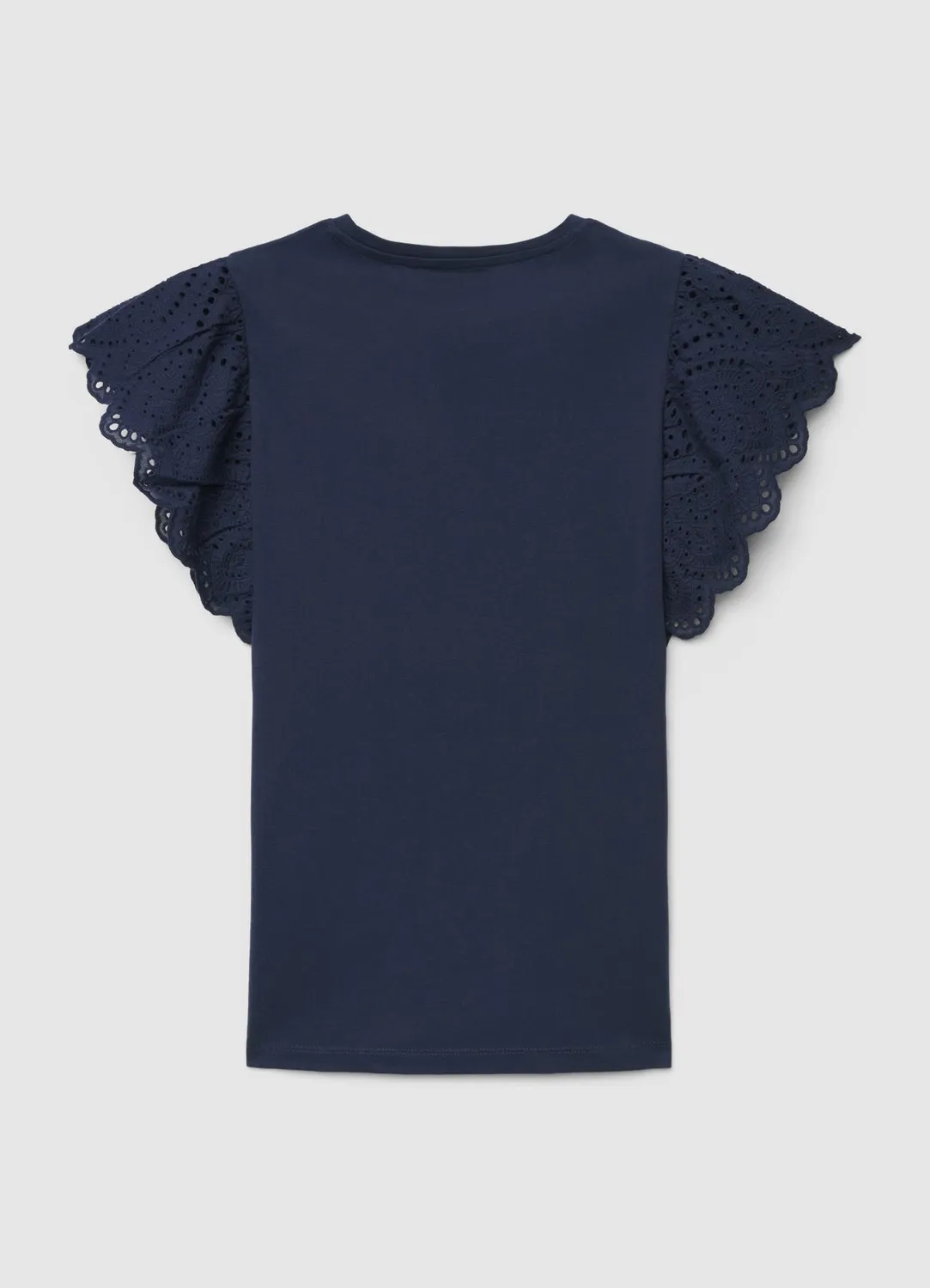 Calliope T-shirt Volants Sangallo Femme Coton Uni