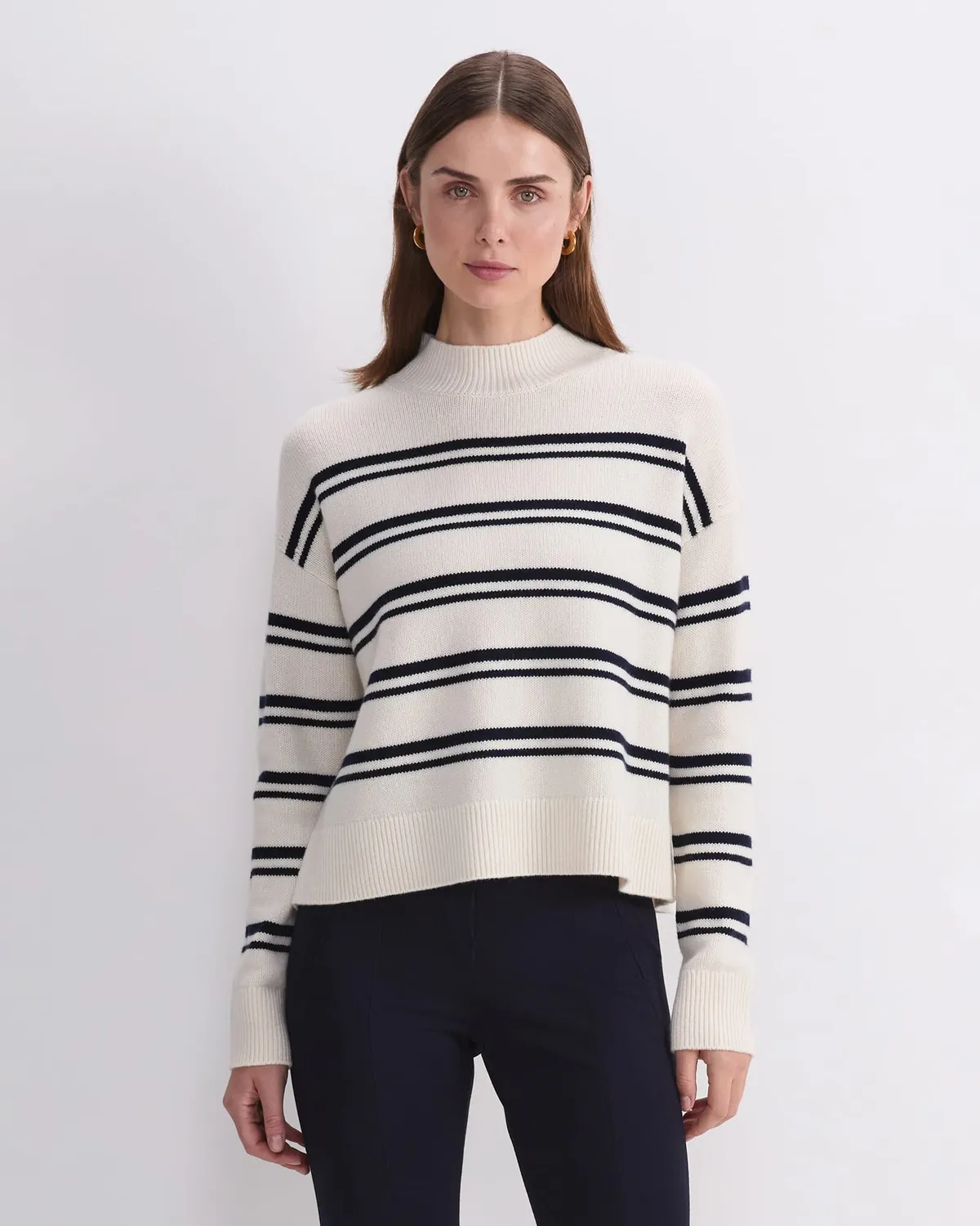 Sportscraft Pearl Relaxed pull laine cachemire col rond femme