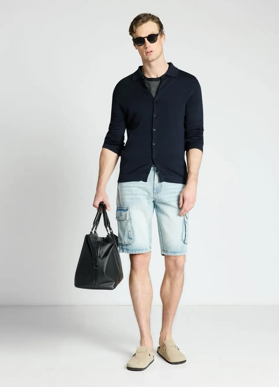 Calliope short cargo homme denim poches