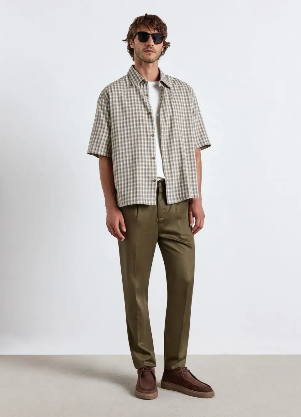 Calliope chemise boxy carreaux homme courtes