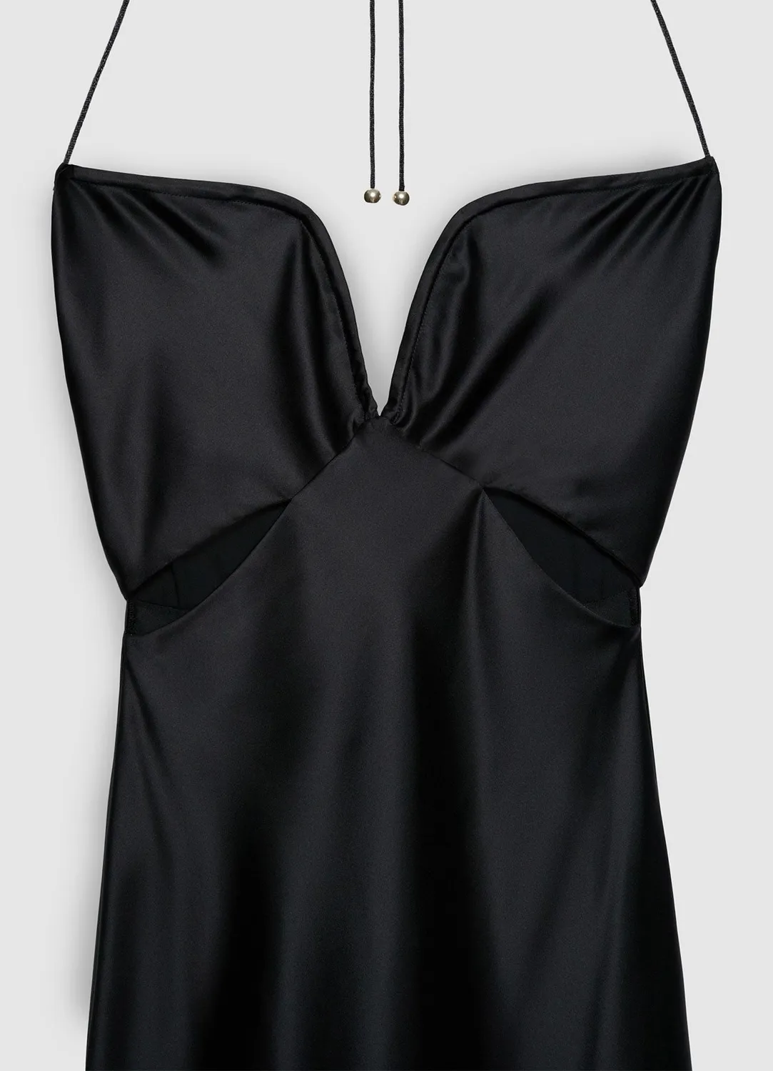 Calliope robe midi col V cut-out lacets cérémonie