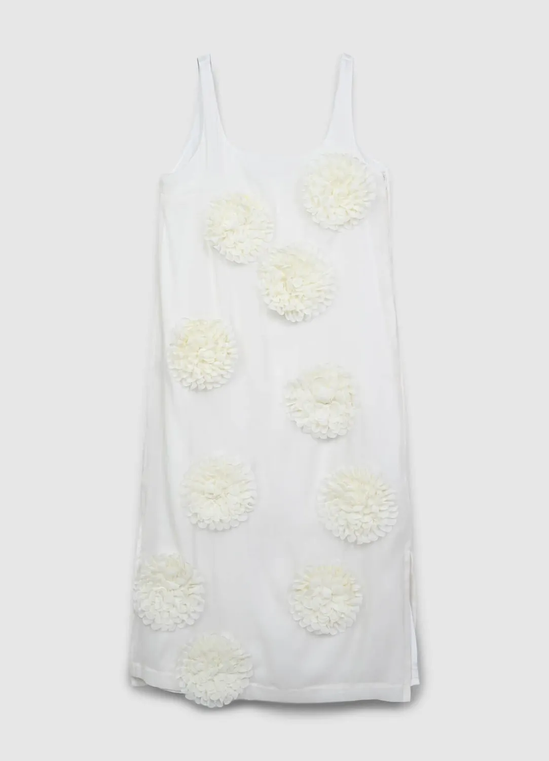 Calliope robe longue fleurs appliquées femme bretelles